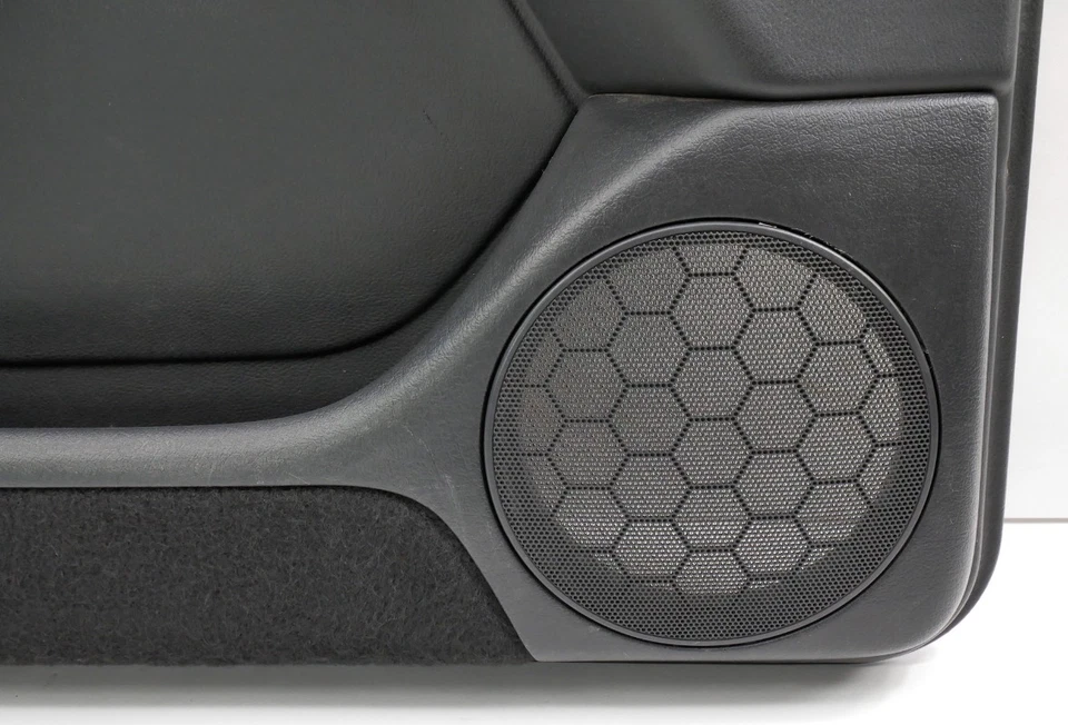 LH Driver Front Interior Door Panel 95-99 VW Cabrio MK3 Black Leather - Genuine - Image 3 of 4