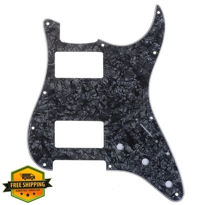 Musiclily HH Strat Pickguard Black Pearl