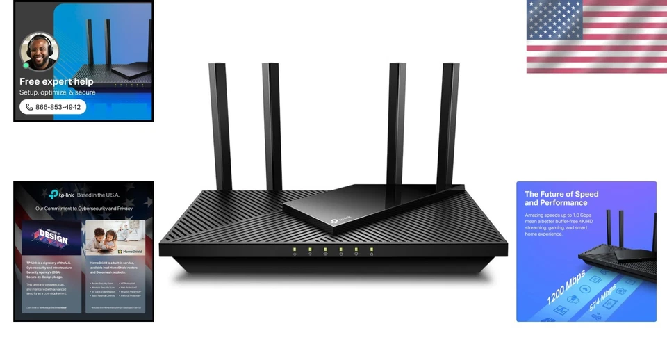 AX1800 WiFi 6 Router V4 - Dual Band Wireless Internet - Image 2 of 4