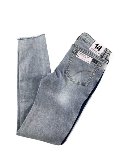 Joes Jeans The Splatter Jean Girls 14 Blue Mid Rise Skinny Ankle Bleach Splash