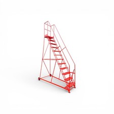 New 12 Tread Platform Steel Mobile Safety Steps 3000mm platform Warehouse Steps