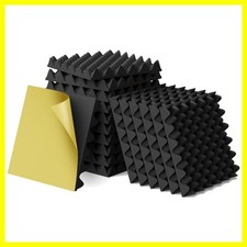 6 Pack 1.5"X12"X12" Acoustic Foam, Self Adhesive Sound Proof Egg Crate FoamMo...