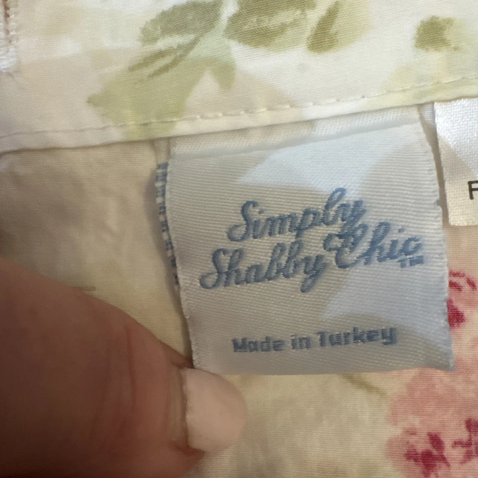 Cortina de ducha Simply Shabby Chic flor de cerezo de colección con volantes rosa blanco ~ nueva Foto 4 de 4