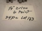 VINTAGE LOT OF 24  USED  - 1/4" DRIVE 6 PT  METRIC & SAE STANDARD SOCKETS — photo 3