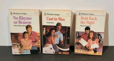 Lot Of 3 Vintage Romance Harlequin Intrigue American Paperback Books Mixed Lot