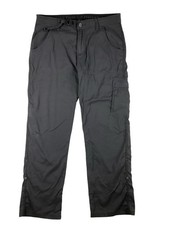 PrAna Zion Mens 32x30 Belted Gray Stretch Cargo Hiking Camping Pants