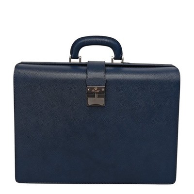 1530$ PINEIDER FIRENZE 1774 Diplomatic Briefcase Work Bag Blue