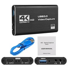 4K HDMI to USB 3.0 Video Capture Card 1080P 60Hz Loop-Out PS5 PC Streaming OBS