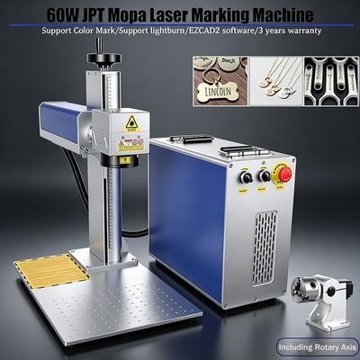 60W JPT Mopa Fiber Laser Marking Machine Laser Engraver For Gold Metal BJJCZ US