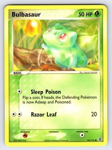 Bulbasaur 54/112 2004 EX FireRed & LeafGreen Pokemon Card TCG Nintendo - Nm/Vlp