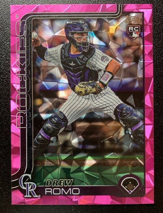 2025 Topps Series 1 Drew Romo RC #296 Pink Diamante Foil SP🔥Rockies Rookie