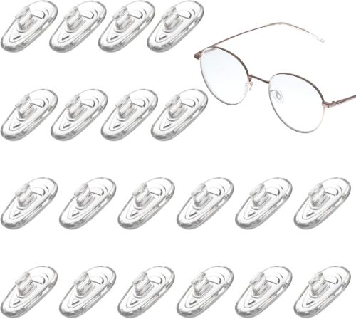 Push-In Eyeglass Nose Pads 10 Pairs of Eyeglasses Replacement Nose Piece 15Mm So