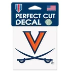Virginia Cavaliers 4"x4" Perfect Cut Car Decal [NEW] NCAA Auto Sticker Emblem