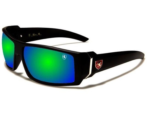 KHAN DESIGNER SUNGLASSES MENS LADIES BOYS LARGE SHIELD WRAP MIRRORED BIG UV400 - Picture 4 of 7