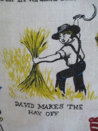 AMISH SAMPLER ~ Linen Tea Towel ~ Wall Hanging ~ #8 - Picture 5 of 6