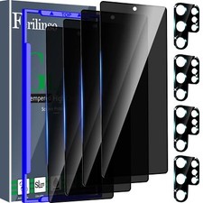 4 Pack Privacy Screen Protector for Samsung Galaxy S24 Ultra with 4 Pk Tempered