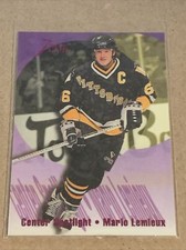 1994-95 Flair Center Spotlight #6 Mario Lemieux Pittsburgh Penguins