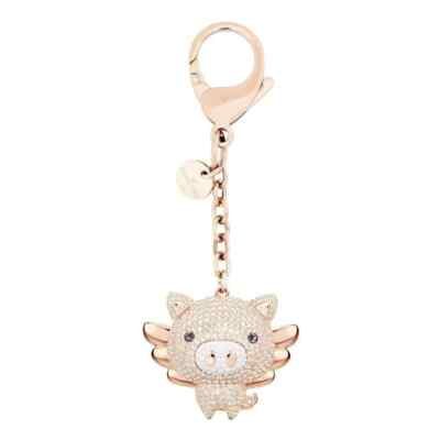 Original Swarovski Taschenanhänger kleines Schwein rosa 5457471