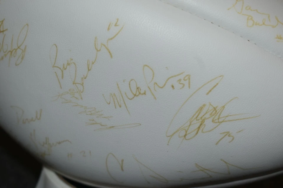 1990 INDIANAPOLIS COLTS TEAM SIGNED OFFICIAL NFL FOOTBALL- JEFF GEORGE ROOKIE   - Image 4 of 4