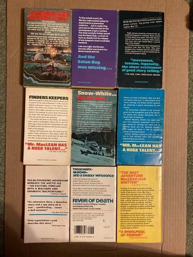 Lot of 10 ALISTAIR MACLEAN Vintage Thriller Adventure Paperback books - Picture 2 of 3