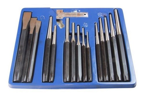 US PRO 16pc Punch & Chisel Set Cold Chisels Center Punch PIN Punch Taper Punch - Picture 4 of 5