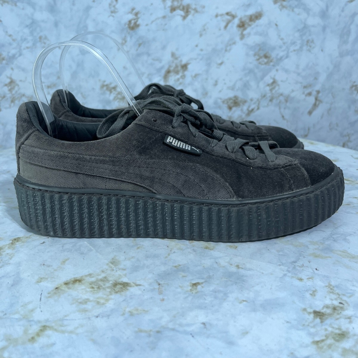 Puma Fenty Velvet Creeper Women's Size Shoes Gray Platform