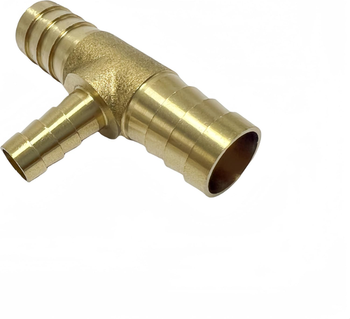 2Pcs Brass Hose Barb Reducer Tee Reducing T-Fitting, 5/8" Barbed X 3/8" Barbed X - Picture 5 of 12