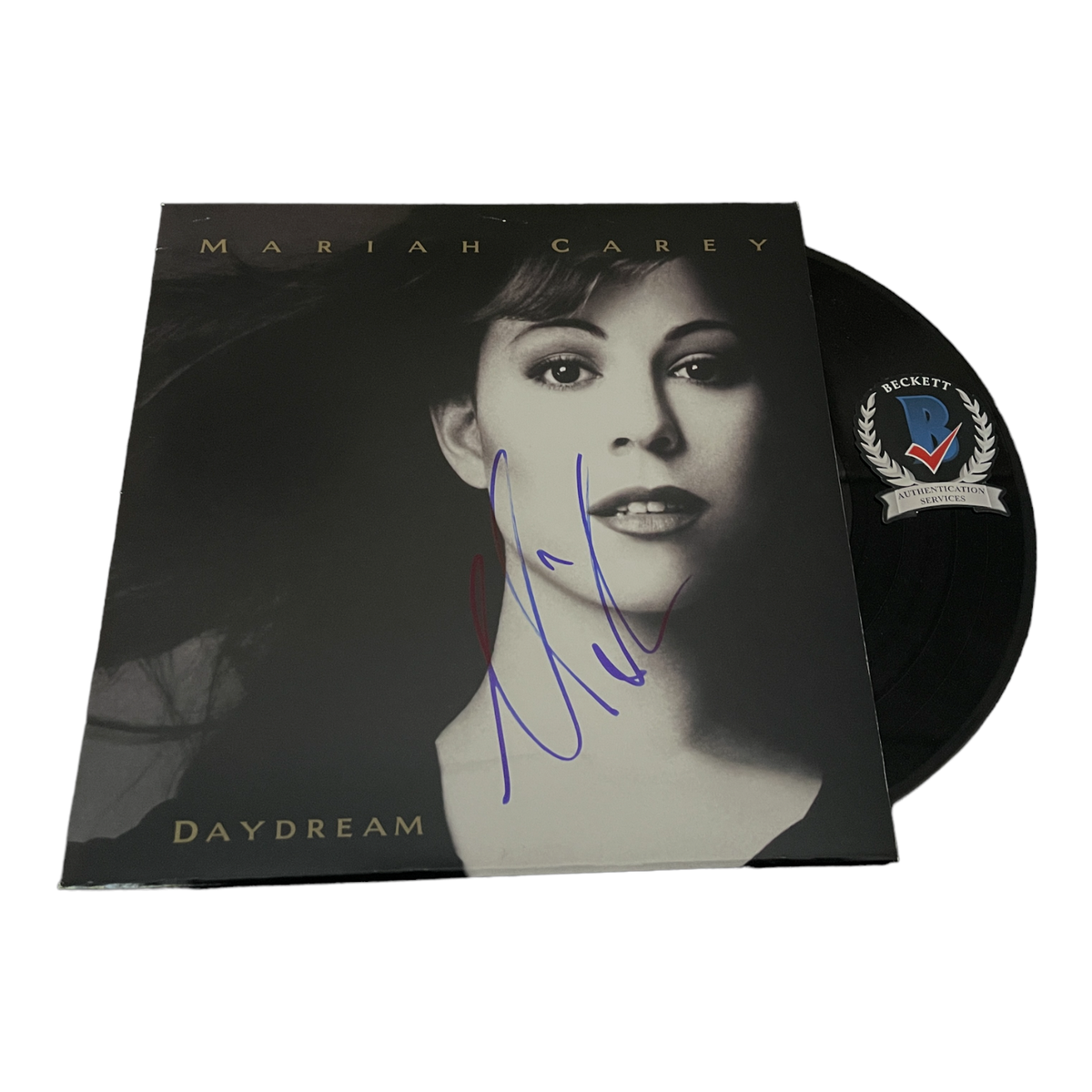 MARIAH CAREY SIGNED AUTOGRAPH DAYDREAM ALBUM LP VINYL BAS BECKETT