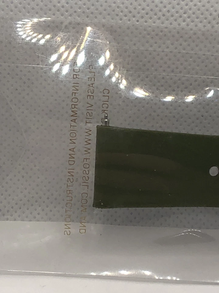 Fossil 表带替换 2 件包装 S201099 绿色橡胶 PY33 — 第 3/4 张图片