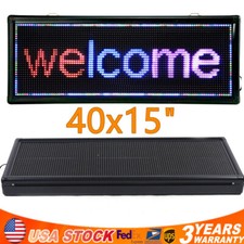 LED SIGN 3-COLOR PROGRAMMABLE OUTDOOR LED SCROLLING MESSAGE BOARD SIGN 40“x15”
