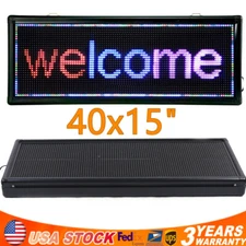 LED SIGN 3-COLOR PROGRAMMABLE OUTDOOR LED SCROLLING MESSAGE BOARD SIGN 40“x15” 