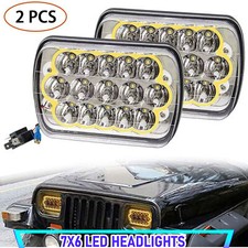 2pcs 7x6 H6014 H6052 H6054 Sealed Beam Led Black Housing Clear Headlight Lamp 2pcs 7x6 H6014 H6052 H6054 Sealed Beam Led Black Housing Clear Headlight Lamp