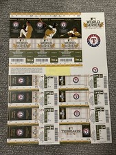 2011 World Series Ticket Full Sheet Playoffs Texas Rangers St Louis Cardinals