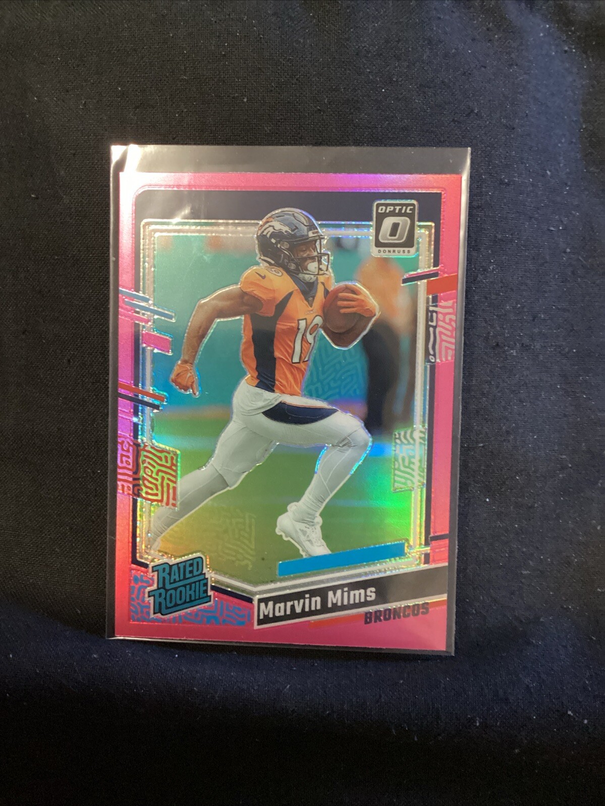 2023 Donruss Optic Marvin Mims #231 Rated Rookie Pink Prizm Broncos          A20