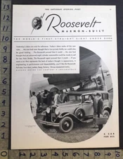 1929 MARMON THEO ROOSEVELT COLONIAL AIRWAY AVIATION PLANE SEDAN AUTO AD 34971