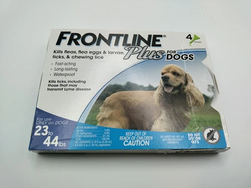 Frontline Plus Flea and Tick Dog Treatment 23-44 lb, 4 Doses
