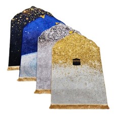 Ramadan Muslim Prayer Mat Velvet Tassels Rug Arab Islamic Pilgrimage Blanket