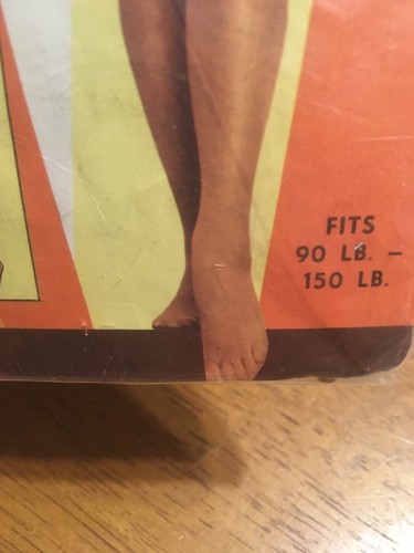 Vintage One Size Nude Nylon Strumpfhose mit Modell One Size Beige - Bild 3 von 3