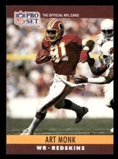 1990 Pro Set #328 Art Monk Washington Redskins