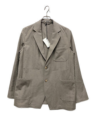 AURALEE WOOL FULLING FLANNEL JACKET Size: 3 Beige Men AURALEE WOOL FULLING FLANNEL JACKET Size: 3 Beige Men