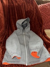 Oshkosh Bgosh Kids Orange And Grey Fleece Hooded Jacket