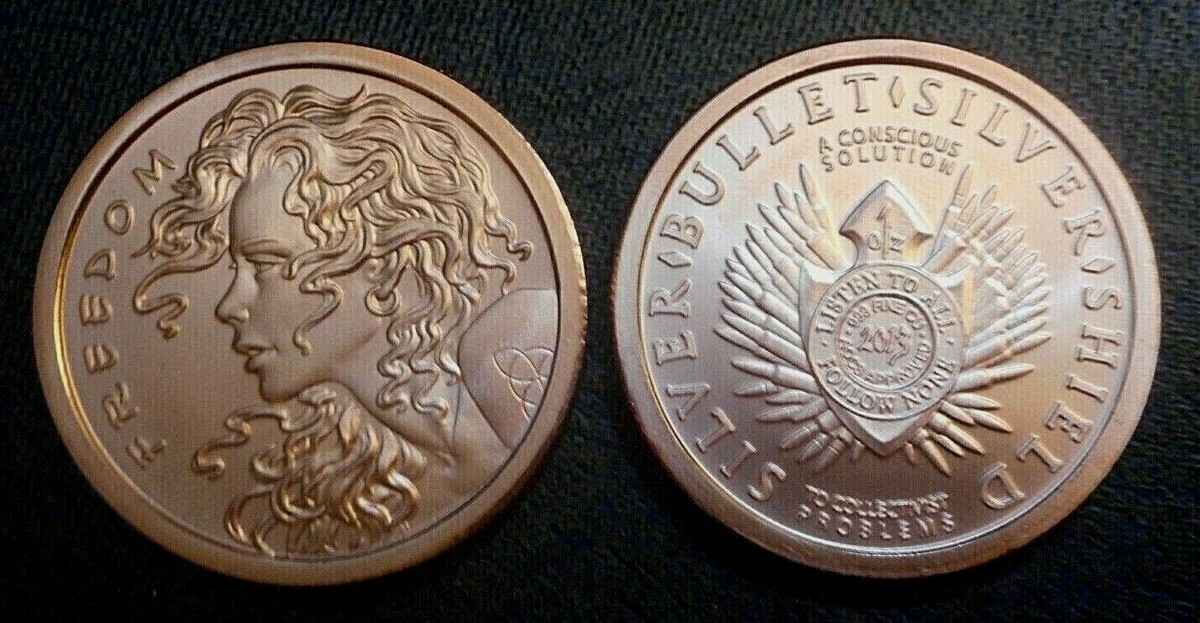 2013 FREEDOM GIRL 1 Oz. Copper Round Coin - SBSS - Silver