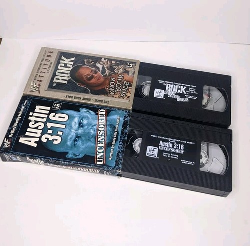WWE The Rock “Know Your Role” + Austin 3:16 Uncensored WWF VHS Tapes - Picture 6 of 6
