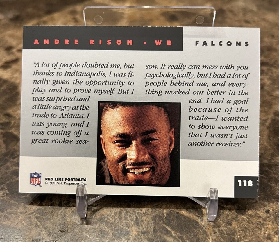 1991 Pro Line Portraits #118 Andre Rison Atlanta Falcons | eBay