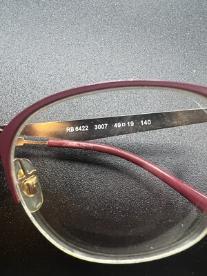 Ray-Ban RB6422 3007 Eyeglasses Frame Red Womens 49-19-140  display picture 1