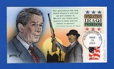 Operation Iraqi Freedom Hand Painted Bevil Cachet Main Lot 200 Made