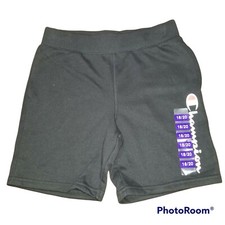 Champion Boys 18/20 Black Elastic Waist Drawstring Spell Out Shorts NWT