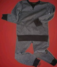 Kids Athletic Track Suit Activewear Gray Jogging Suit Small Child 6-7