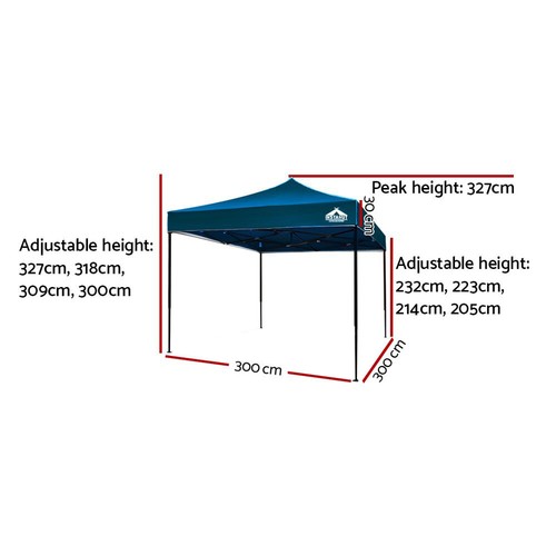 3x3m Outdoor Gazebo Pop Up Tent Folding Marquee Wedding Party Camping Canopy New - Picture 65 of 68