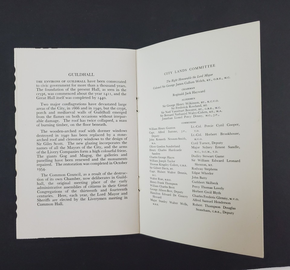 1957 American Bar Lawyer Convention ABA Invitation Guildhall London England UK eBay
